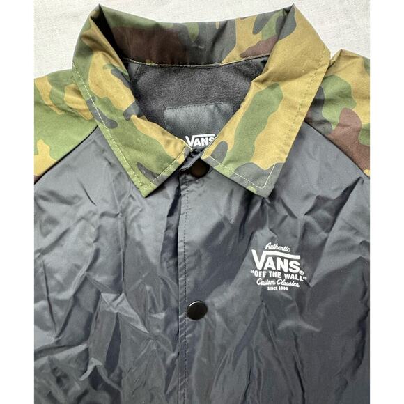 VANS Off The Wall Custom Classics Windbreaker Jacket Camo Boys Large - Picture 2 of 10